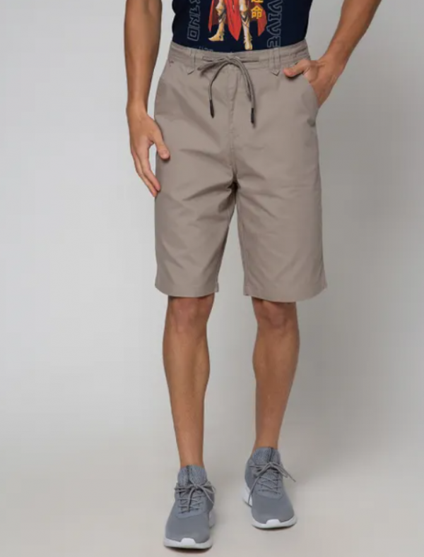 Celana Pendek dengan Detail Tali Ritsleting